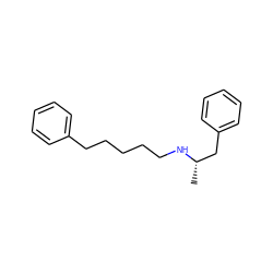 C[C@@H](Cc1ccccc1)NCCCCCc1ccccc1 ZINC000013736013