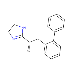 C[C@@H](Cc1ccccc1-c1ccccc1)C1=NCCN1 ZINC000090733550