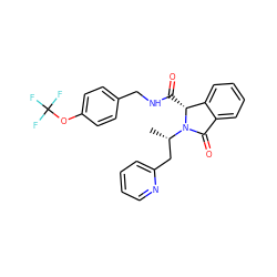 C[C@@H](Cc1ccccn1)N1C(=O)c2ccccc2[C@H]1C(=O)NCc1ccc(OC(F)(F)F)cc1 ZINC000068196724