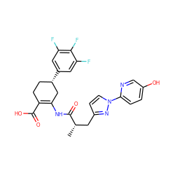 C[C@@H](Cc1ccn(-c2ccc(O)cn2)n1)C(=O)NC1=C(C(=O)O)CC[C@H](c2cc(F)c(F)c(F)c2)C1 ZINC000049113496