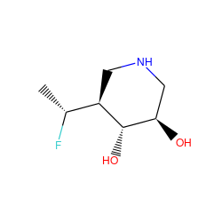 C[C@@H](F)[C@H]1CNC[C@@H](O)[C@@H]1O ZINC000116707310