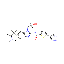 C[C@@H](N(C)Cc1ccc2c(c1)nc(NC(=O)c1ccc(-c3cn[nH]c3)s1)n2CC(C)(C)O)C(C)(C)C ZINC000040954644