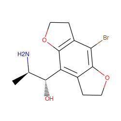 C[C@@H](N)[C@@H](O)c1c2c(c(Br)c3c1OCC3)OCC2 ZINC000028821733