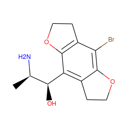 C[C@@H](N)[C@H](O)c1c2c(c(Br)c3c1OCC3)OCC2 ZINC000028821734