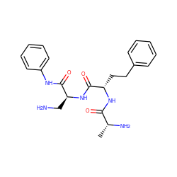 C[C@@H](N)C(=O)N[C@@H](CCc1ccccc1)C(=O)N[C@@H](CN)C(=O)Nc1ccccc1 ZINC000027425906