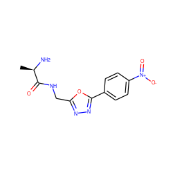 C[C@@H](N)C(=O)NCc1nnc(-c2ccc([N+](=O)[O-])cc2)o1 ZINC001772620750