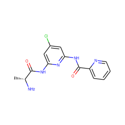 C[C@@H](N)C(=O)Nc1cc(Cl)cc(NC(=O)c2ccccn2)n1 ZINC001772609239