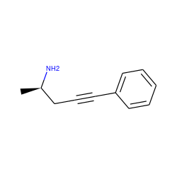 C[C@@H](N)CC#Cc1ccccc1 ZINC000044461486