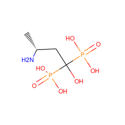 C[C@@H](N)CC(O)(P(=O)(O)O)P(=O)(O)O ZINC000013473670