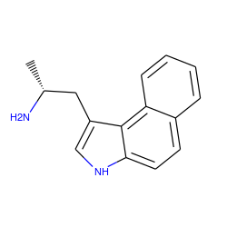 C[C@@H](N)Cc1c[nH]c2ccc3ccccc3c12 ZINC000029346197