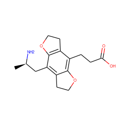 C[C@@H](N)Cc1c2c(c(CCC(=O)O)c3c1OCC3)OCC2 ZINC000028821726