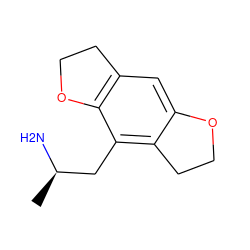 C[C@@H](N)Cc1c2c(cc3c1OCC3)OCC2 ZINC000013757081