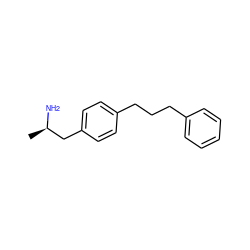 C[C@@H](N)Cc1ccc(CCCc2ccccc2)cc1 ZINC000013809622