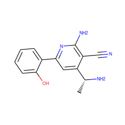 C[C@@H](N)c1cc(-c2ccccc2O)nc(N)c1C#N ZINC000028333223