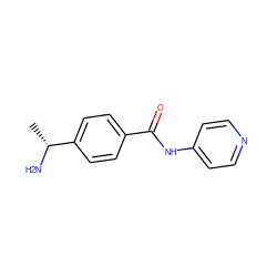 C[C@@H](N)c1ccc(C(=O)Nc2ccncc2)cc1 ZINC000013907838