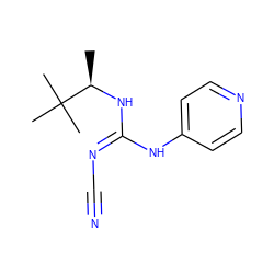 C[C@@H](N/C(=N/C#N)Nc1ccncc1)C(C)(C)C ZINC000013783495