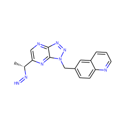 C[C@@H](N=N)c1cnc2nnn(Cc3ccc4ncccc4c3)c2n1 ZINC000169694215