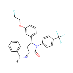 C[C@@H](N[C@@H]1C[C@H](c2cccc(OCCF)c2)N(c2ccc(C(F)(F)F)cc2)C1=O)c1ccccc1 ZINC000040956643