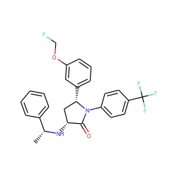 C[C@@H](N[C@@H]1C[C@H](c2cccc(OCF)c2)N(c2ccc(C(F)(F)F)cc2)C1=O)c1ccccc1 ZINC000040972617