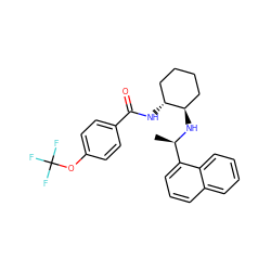 C[C@@H](N[C@@H]1CCCC[C@H]1NC(=O)c1ccc(OC(F)(F)F)cc1)c1cccc2ccccc12 ZINC000036476020