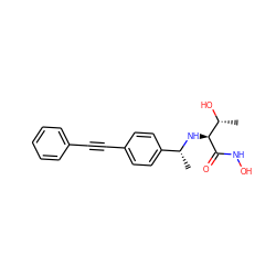 C[C@@H](N[C@H](C(=O)NO)[C@@H](C)O)c1ccc(C#Cc2ccccc2)cc1 ZINC001772637165