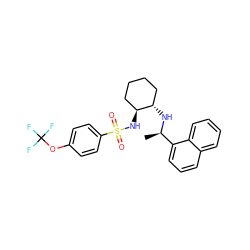 C[C@@H](N[C@H]1CCCC[C@@H]1NS(=O)(=O)c1ccc(OC(F)(F)F)cc1)c1cccc2ccccc12 ZINC000013919596