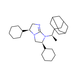 C[C@@H](N1C2=NC[C@H](C3CCCCC3)N2C[C@@H]1C1CCCCC1)C12CC3CC(CC(C3)C1)C2 ZINC000027298631