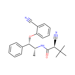 C[C@@H](NC(=O)[C@@H](C#N)C(C)(C)C)[C@@H](Oc1ccccc1C#N)c1ccccc1 ZINC000029390122