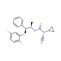 C[C@@H](NC(=O)[C@@H](C#N)C1CC1)[C@@H](Oc1cc(F)ccc1F)c1ccccc1 ZINC000029342236