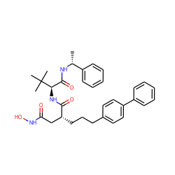 C[C@@H](NC(=O)[C@@H](NC(=O)[C@H](CCCc1ccc(-c2ccccc2)cc1)CC(=O)NO)C(C)(C)C)c1ccccc1 ZINC000027648233