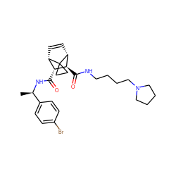 C[C@@H](NC(=O)[C@@H]1[C@@H]2C=C[C@H]([C@H]1C(=O)NCCCCN1CCCC1)C21CC1)c1ccc(Br)cc1 ZINC000168423162