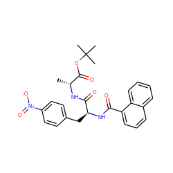 C[C@@H](NC(=O)[C@H](Cc1ccc([N+](=O)[O-])cc1)NC(=O)c1cccc2ccccc12)C(=O)OC(C)(C)C ZINC000029231995