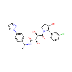 C[C@@H](NC(=O)[C@H](O)[C@@H](O)C(=O)N1CC[C@H](O)[C@@H]1c1cccc(Cl)c1)c1ccc(-n2cccn2)cc1 ZINC000071332874