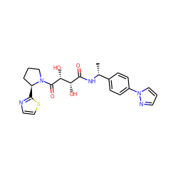 C[C@@H](NC(=O)[C@H](O)[C@@H](O)C(=O)N1CCC[C@@H]1c1nccs1)c1ccc(-n2cccn2)cc1 ZINC000071341754