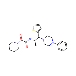 C[C@@H](NC(=O)C(=O)N1CCCCC1)[C@H](c1cccs1)N1CCN(c2ccccc2)CC1 ZINC000020288215