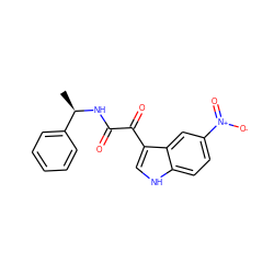 C[C@@H](NC(=O)C(=O)c1c[nH]c2ccc([N+](=O)[O-])cc12)c1ccccc1 ZINC000013863224