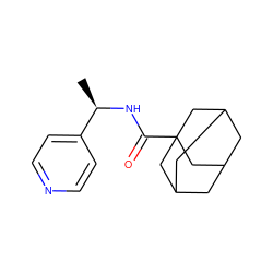 C[C@@H](NC(=O)C12CC3CC(CC(C3)C1)C2)c1ccncc1 ZINC000005226732