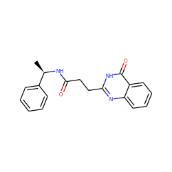 C[C@@H](NC(=O)CCc1nc2ccccc2c(=O)[nH]1)c1ccccc1 ZINC000017322920