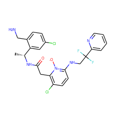 C[C@@H](NC(=O)Cc1c(Cl)ccc(NCC(F)(F)c2ccccn2)[n+]1[O-])c1cc(Cl)ccc1CN ZINC000028524322