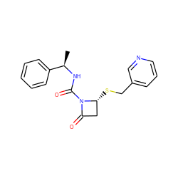 C[C@@H](NC(=O)N1C(=O)C[C@H]1SCc1cccnc1)c1ccccc1 ZINC000005929925