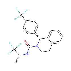 C[C@@H](NC(=O)N1CCc2ccccc2[C@H]1c1ccc(C(F)(F)F)cc1)C(F)(F)F ZINC000141990330