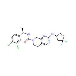 C[C@@H](NC(=O)N1CCc2cnc(N[C@H]3CCC(F)(F)C3)nc2C1)c1ccc(Cl)c(Cl)c1 ZINC001772633984