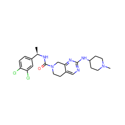 C[C@@H](NC(=O)N1CCc2cnc(NC3CCN(C)CC3)nc2C1)c1ccc(Cl)c(Cl)c1 ZINC001772577180