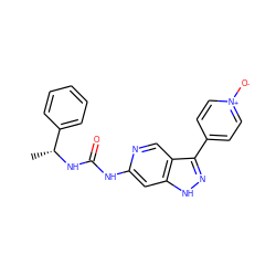 C[C@@H](NC(=O)Nc1cc2[nH]nc(-c3cc[n+]([O-])cc3)c2cn1)c1ccccc1 ZINC000473227426