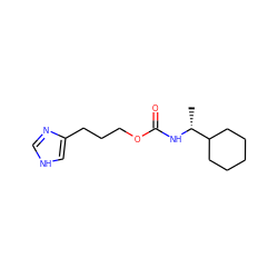 C[C@@H](NC(=O)OCCCc1c[nH]cn1)C1CCCCC1 ZINC000013490995