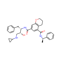 C[C@@H](NC(=O)c1cc(C(=O)N[C@@H](Cc2ccccc2)[C@H](O)CNC2CC2)cc2c1CCCO2)c1ccccc1 ZINC000044430363