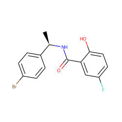 C[C@@H](NC(=O)c1cc(F)ccc1O)c1ccc(Br)cc1 ZINC000012502774