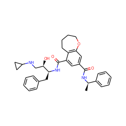 C[C@@H](NC(=O)c1cc2c(c(C(=O)N[C@@H](Cc3ccccc3)[C@H](O)CNC3CC3)c1)CCCCO2)c1ccccc1 ZINC000044405020