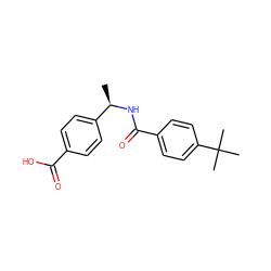 C[C@@H](NC(=O)c1ccc(C(C)(C)C)cc1)c1ccc(C(=O)O)cc1 ZINC001772642004