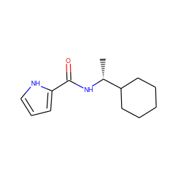 C[C@@H](NC(=O)c1ccc[nH]1)C1CCCCC1 ZINC000014959077